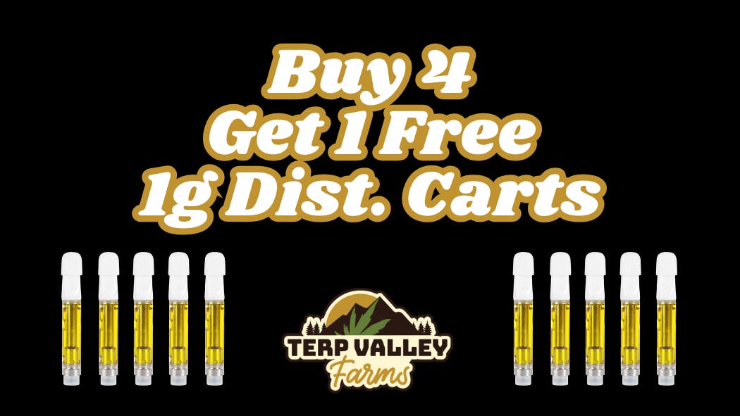 Terp Valley Farms Buy 4 Get 1 Free 1g Dist. Carts