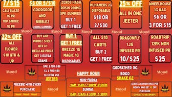 Mood Cannabis Company - Jackson EXCLUSIVE DEALS @MOOD JACKSON FREEBIE W/PURCHASE