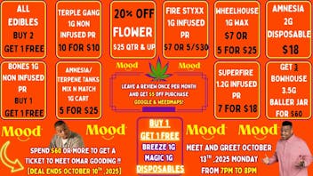 Mood Cannabis Company - Jackson B1G1 20% OFF FLOWER + MORE EXCLUSIVE DEALS @MOOD