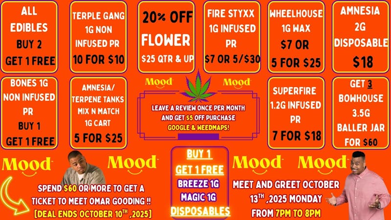 Mood Cannabis Company - Jackson B1G1 20% OFF FLOWER + MORE EXCLUSIVE DEALS @MOOD