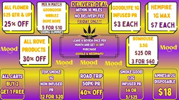 Mood Cannabis Company - Jackson EXCLUSIVE WEEKEND DEALS @MOOD JACKSON