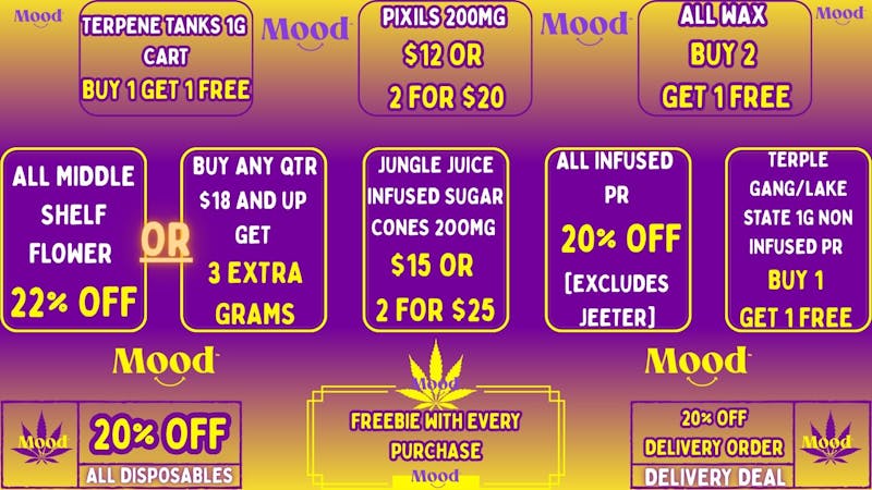 Mood Cannabis Company - Jackson EXTRA WEED + MORE EXCLUSVE DEALS @MOOD JACKSON