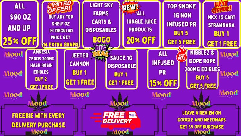 Mood Cannabis Company - Jackson B1G1+EXTRA WEED+MORE GREAT DEALS @MOOD JACKSON