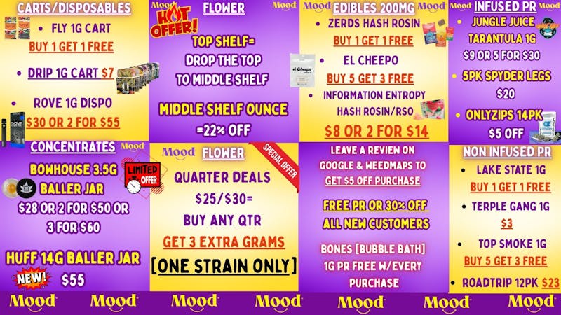 Mood Cannabis Company - Jackson B1G1+EXTRA WEED+MORE GREAT DEALS @MOOD JACKSON