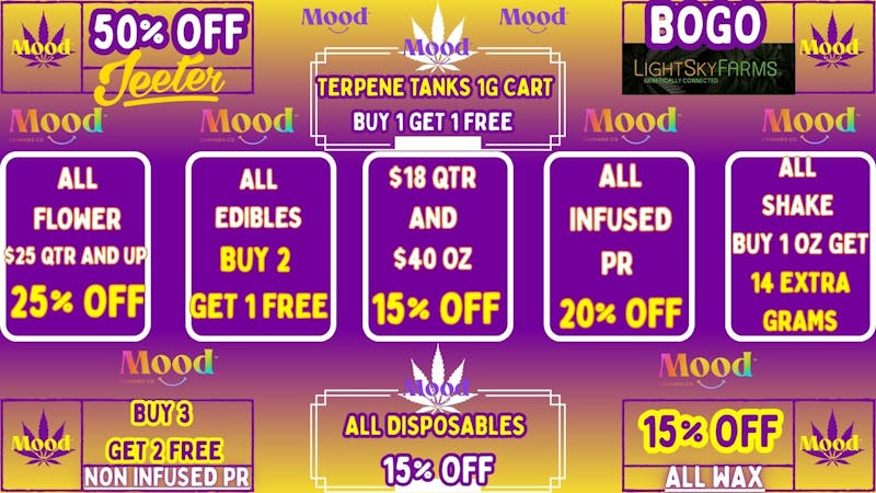 Mood Cannabis Company - Jackson 50% OFF JEETER+B1G1+MORE GREAT DEALS @MOOD JACKSON