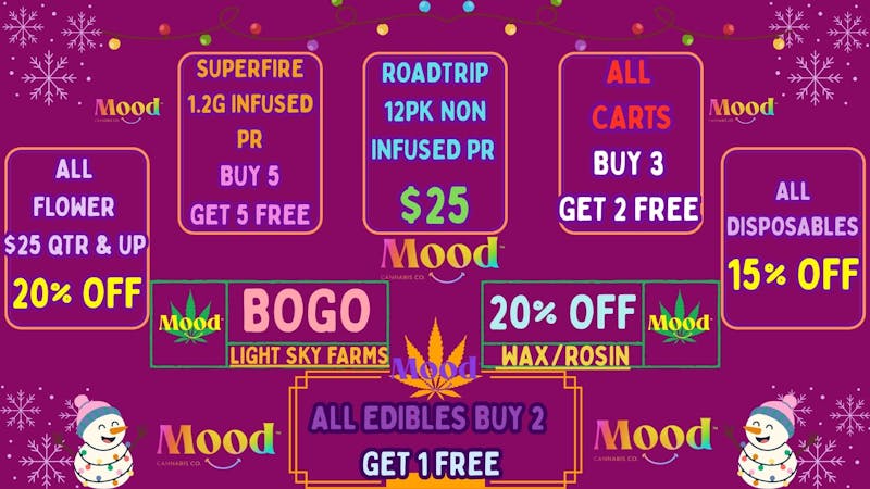 Mood Cannabis Company - Jackson BOGO+B2G1+MORE DEALS @MOOD JACKSON