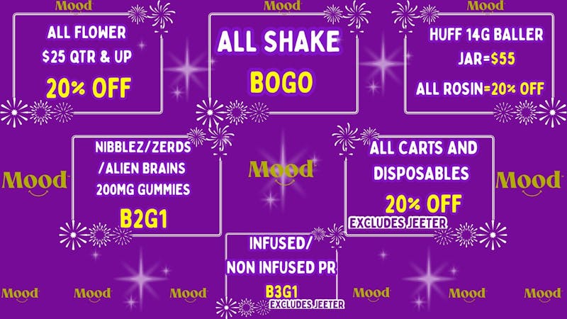 Mood Cannabis Company - Jackson BOGO+B2G1+MORE EXCLUSIVE DEALS @MOODJACKSON