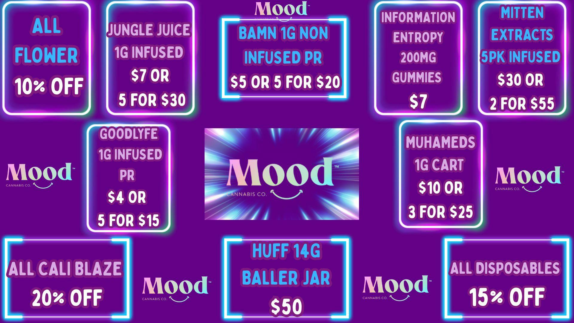Mood Cannabis Company - Jackson EXCLUSIVE WEEKLY DEALS @MOOD JACKSON