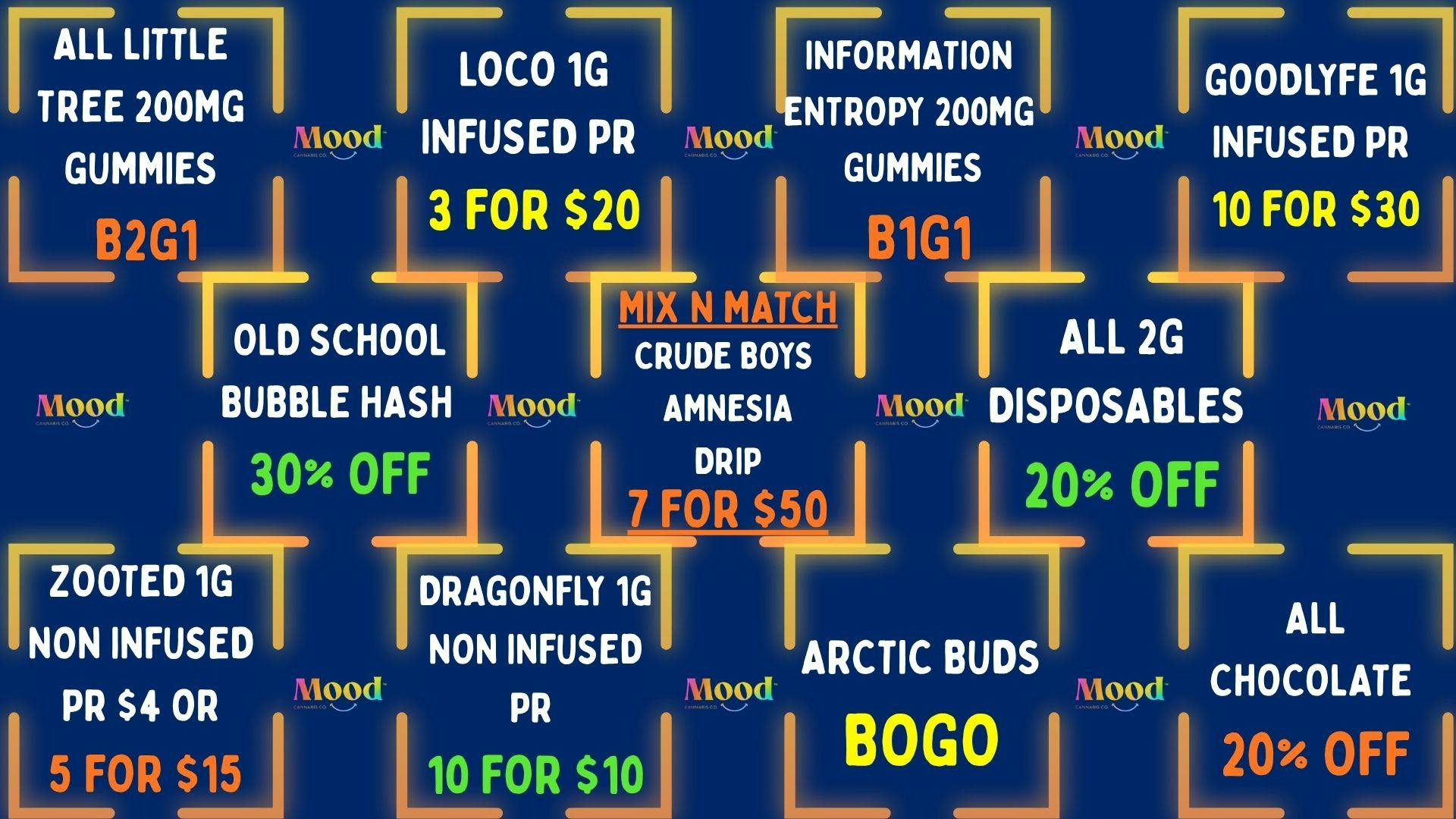 Mood Cannabis Company - Jackson DEALS GALORE @MOOD JACKSON