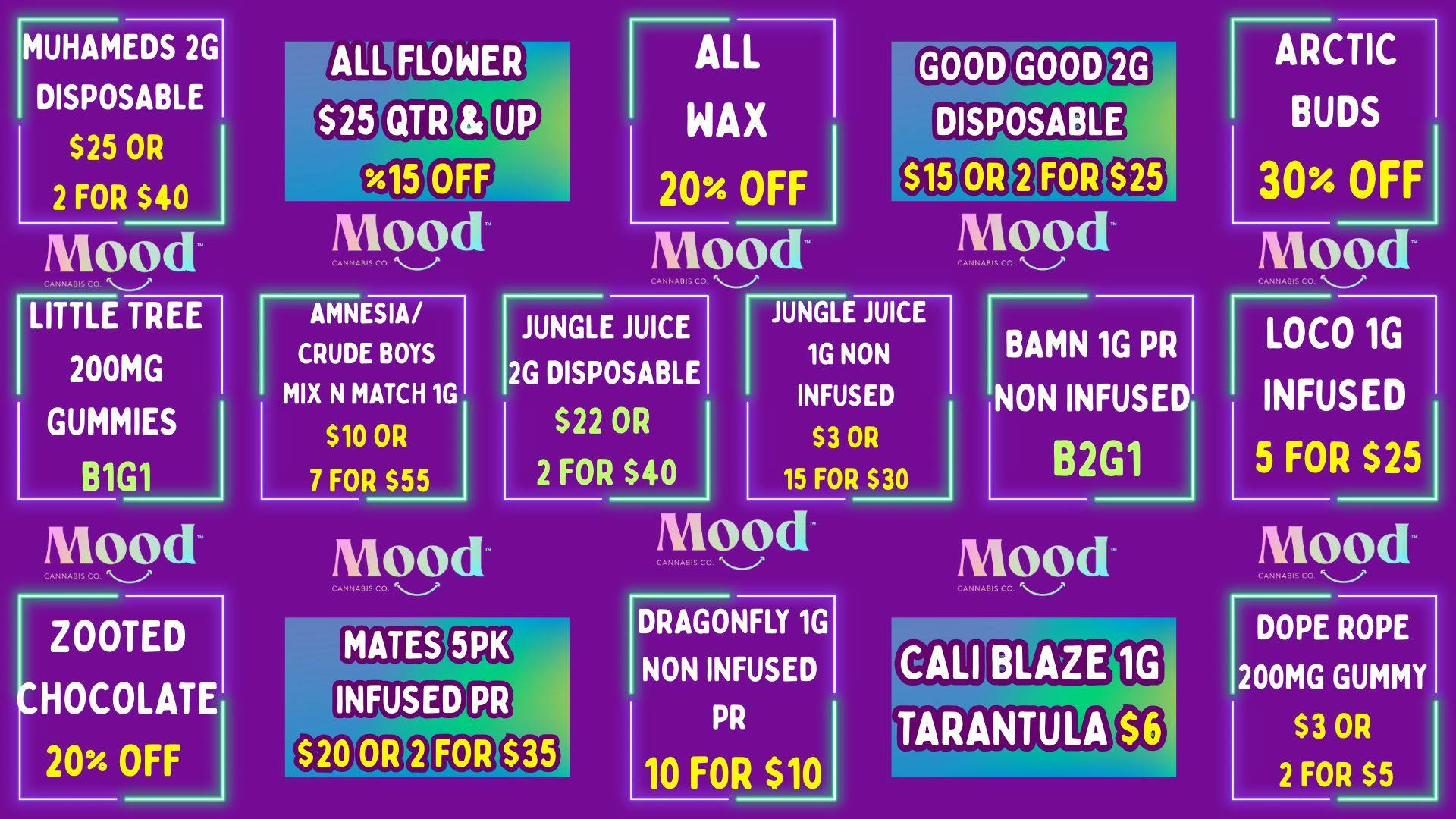 Mood Cannabis Company - Jackson DEALS GALORE @MOOD JACKSON