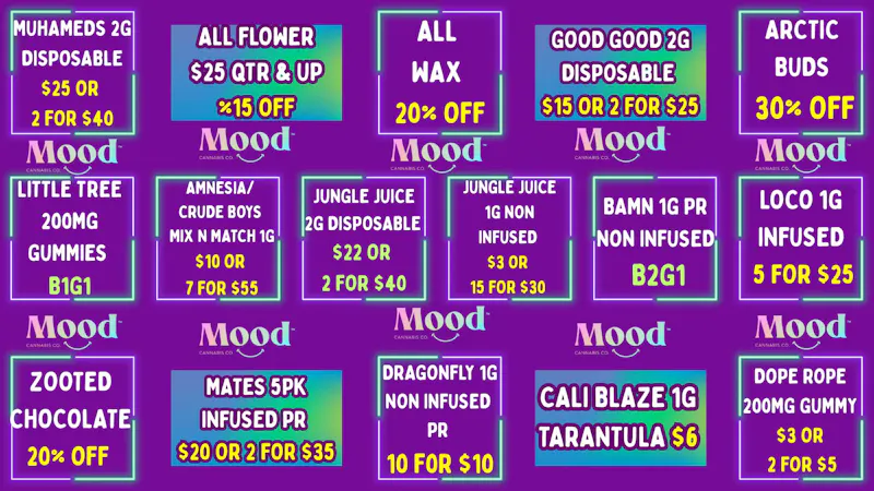 Mood Cannabis Company - Jackson DEALS GALORE @MOOD JACKSON