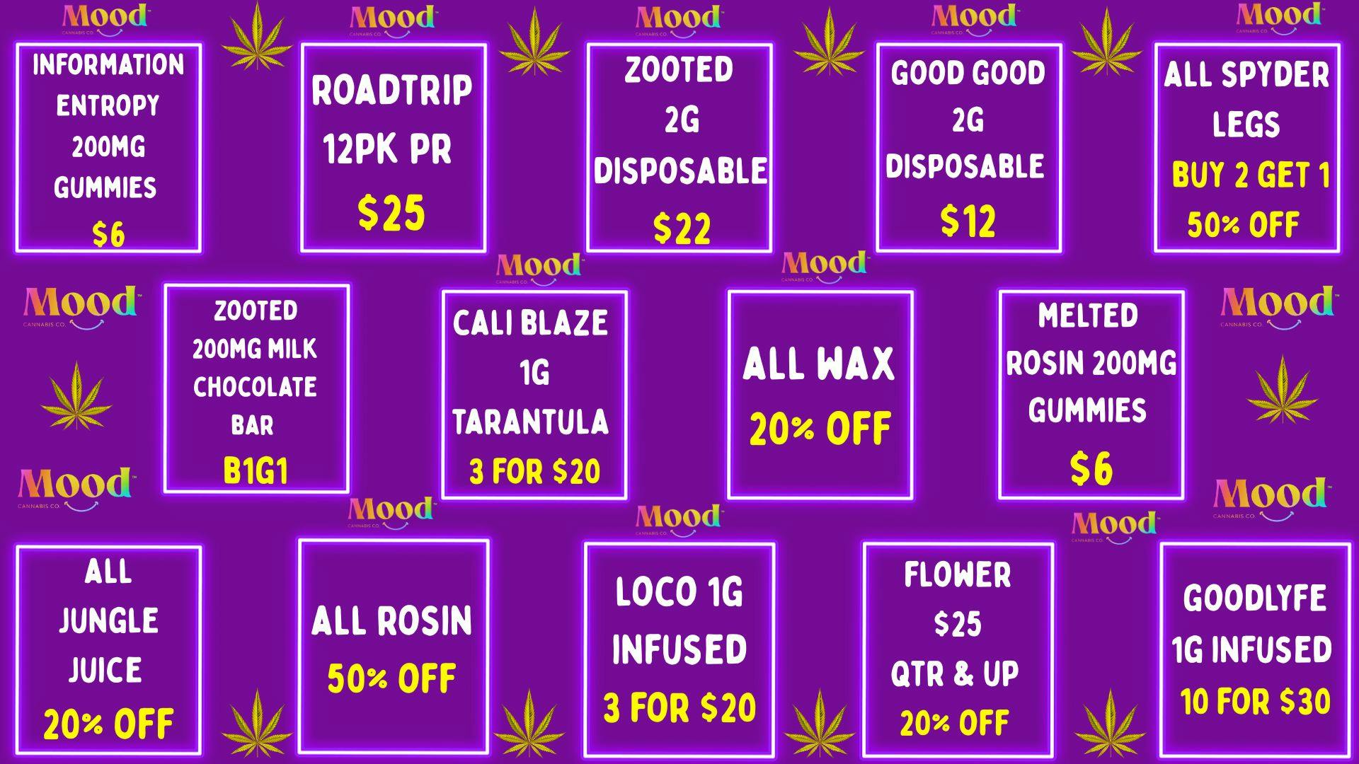 Mood Cannabis Company - Jackson B1G1+50% OFF+MORE @MOOD JACKSON