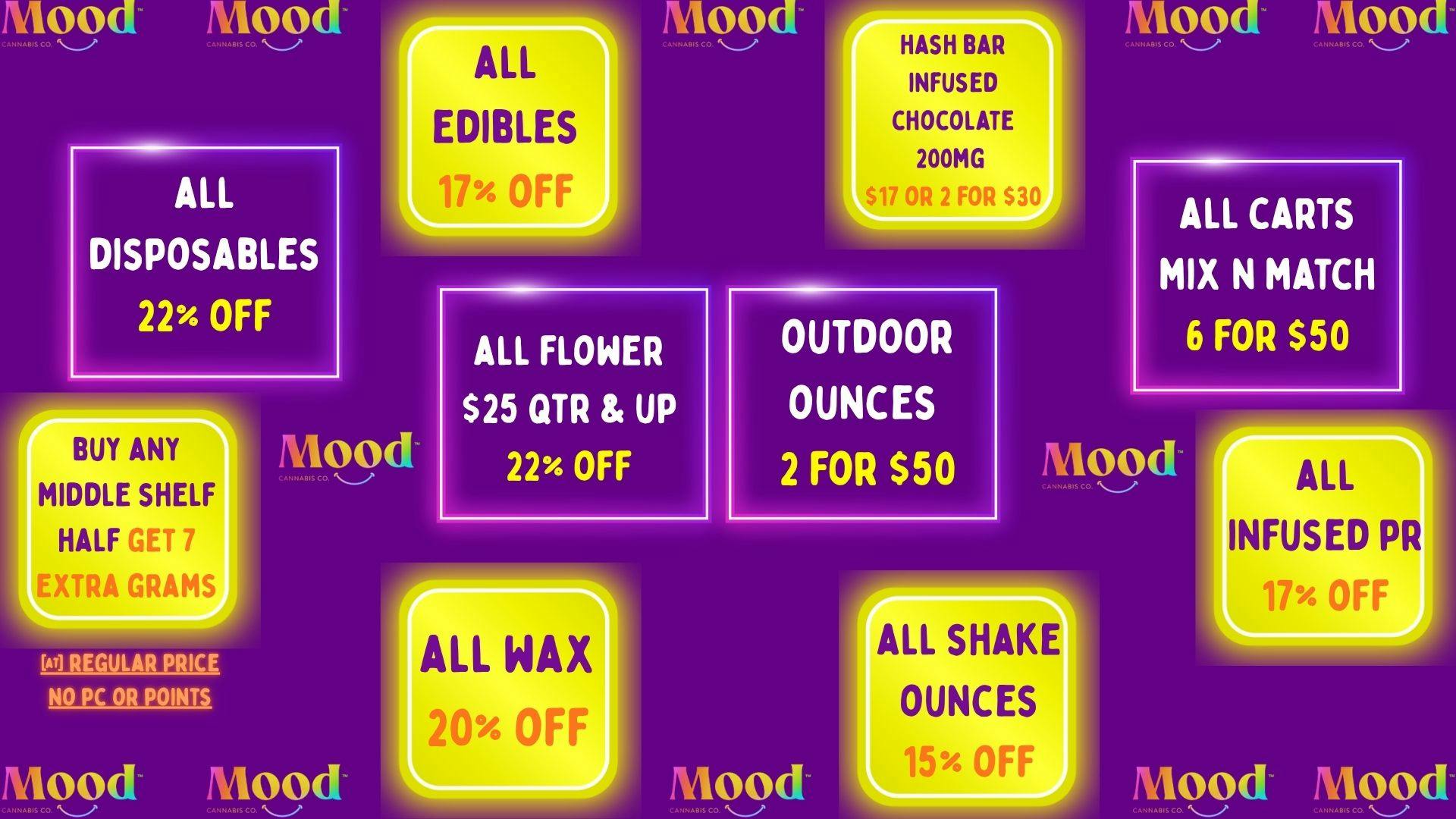 Mood Cannabis Company - Jackson THE BEST DEALS IN TOWN HERE @MOOD JACKSON