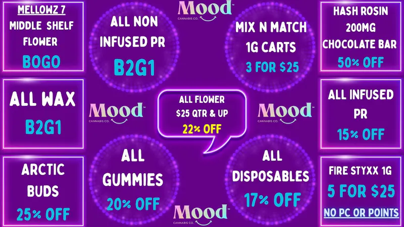 Mood Cannabis Company - Jackson DEALS GALORE @MOOD JACKSON