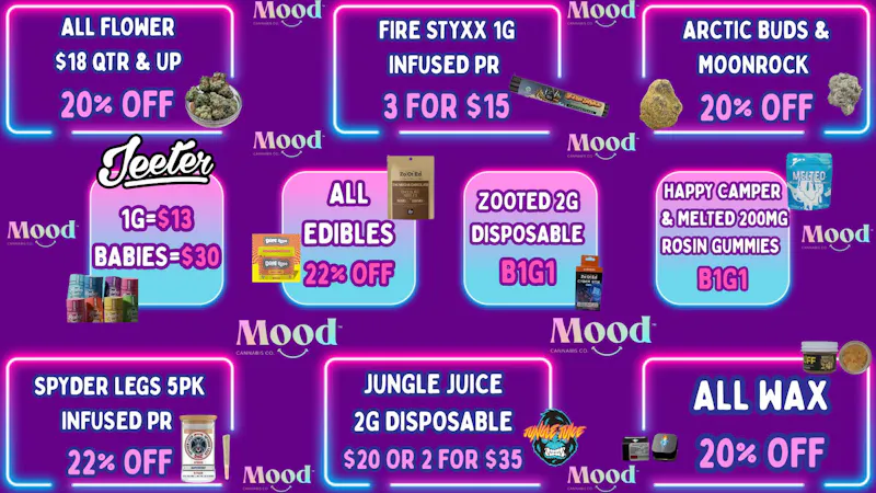 Mood Cannabis Company - Jackson DEALS GALORE @MOOD JACKSON