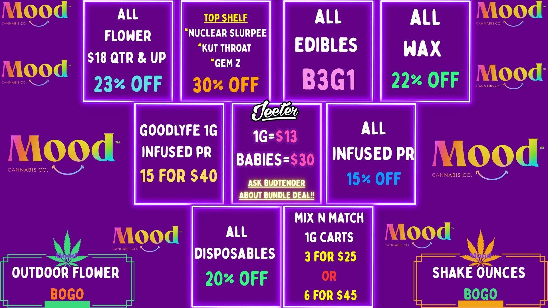 Mood Cannabis Company - Jackson BOGO+30% OFF+MORE GREAT DEALS @MOOD JACKSON