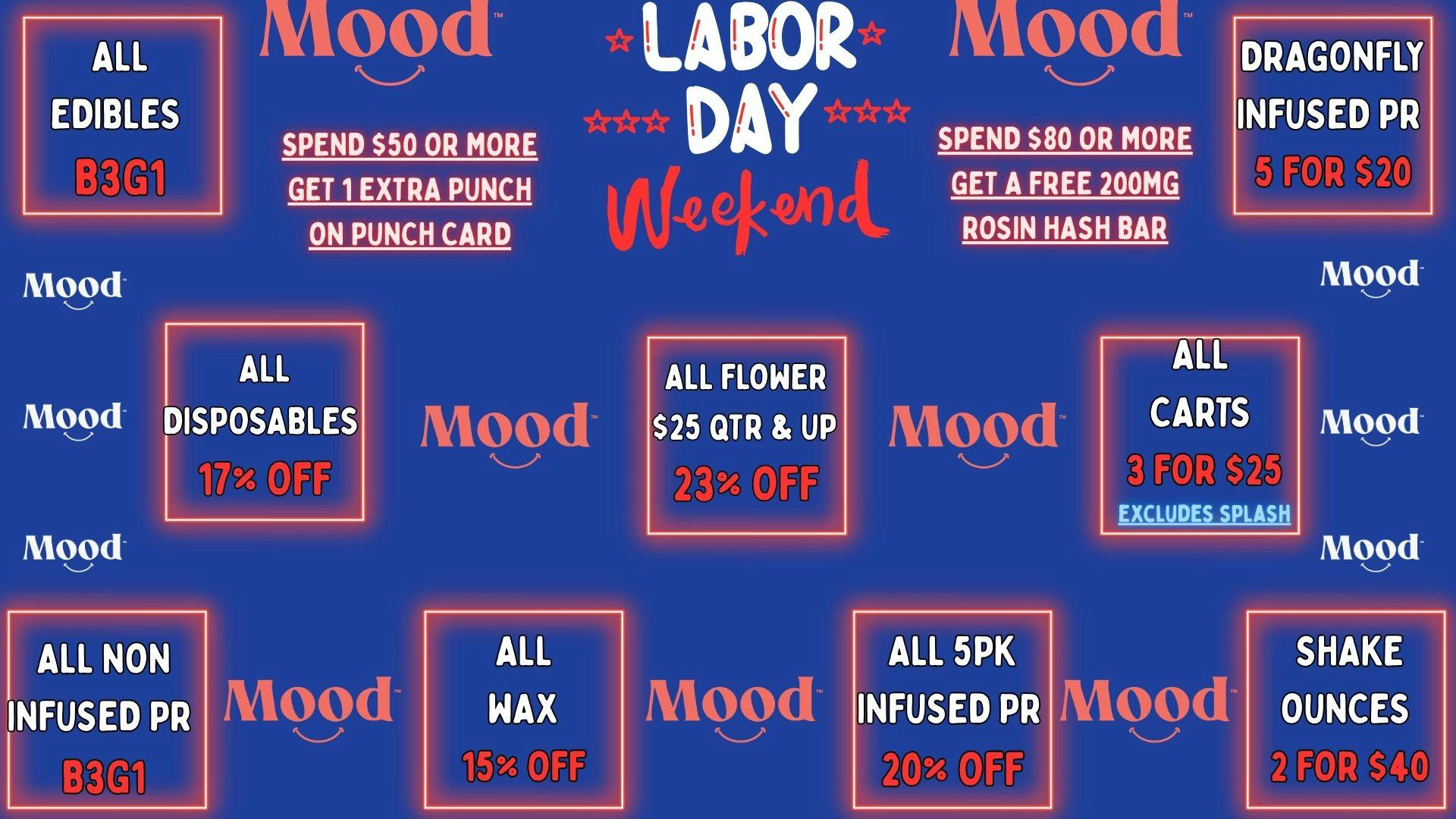 Mood Cannabis Company - Jackson EXCLUSIVE LABOR DAY WEEKEND DEALS @MOOD JACKSON