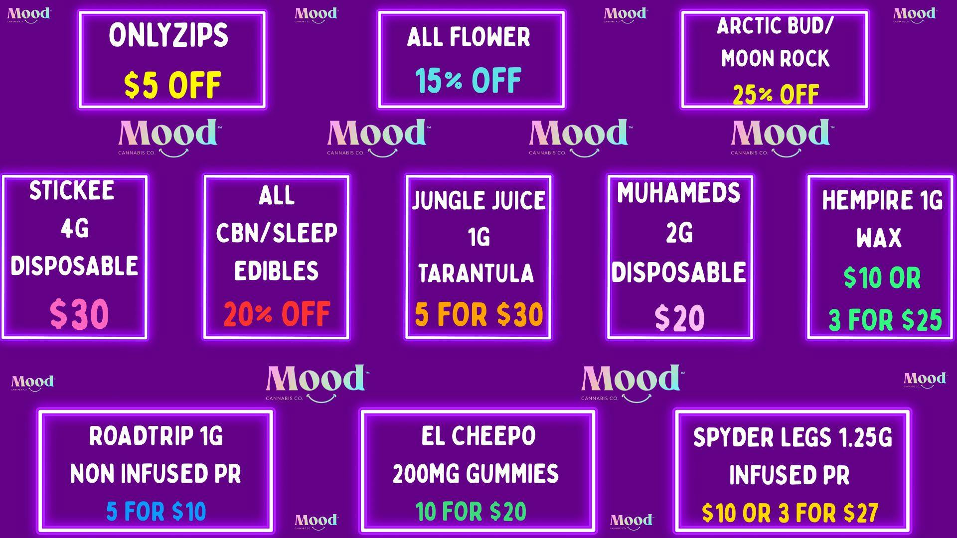 Mood Cannabis Company - Jackson DEALS GALORE @MOOD JACKSON