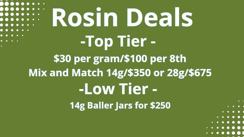 Grove Cannabis Company (Delivery Available) Rosin deals!!!!