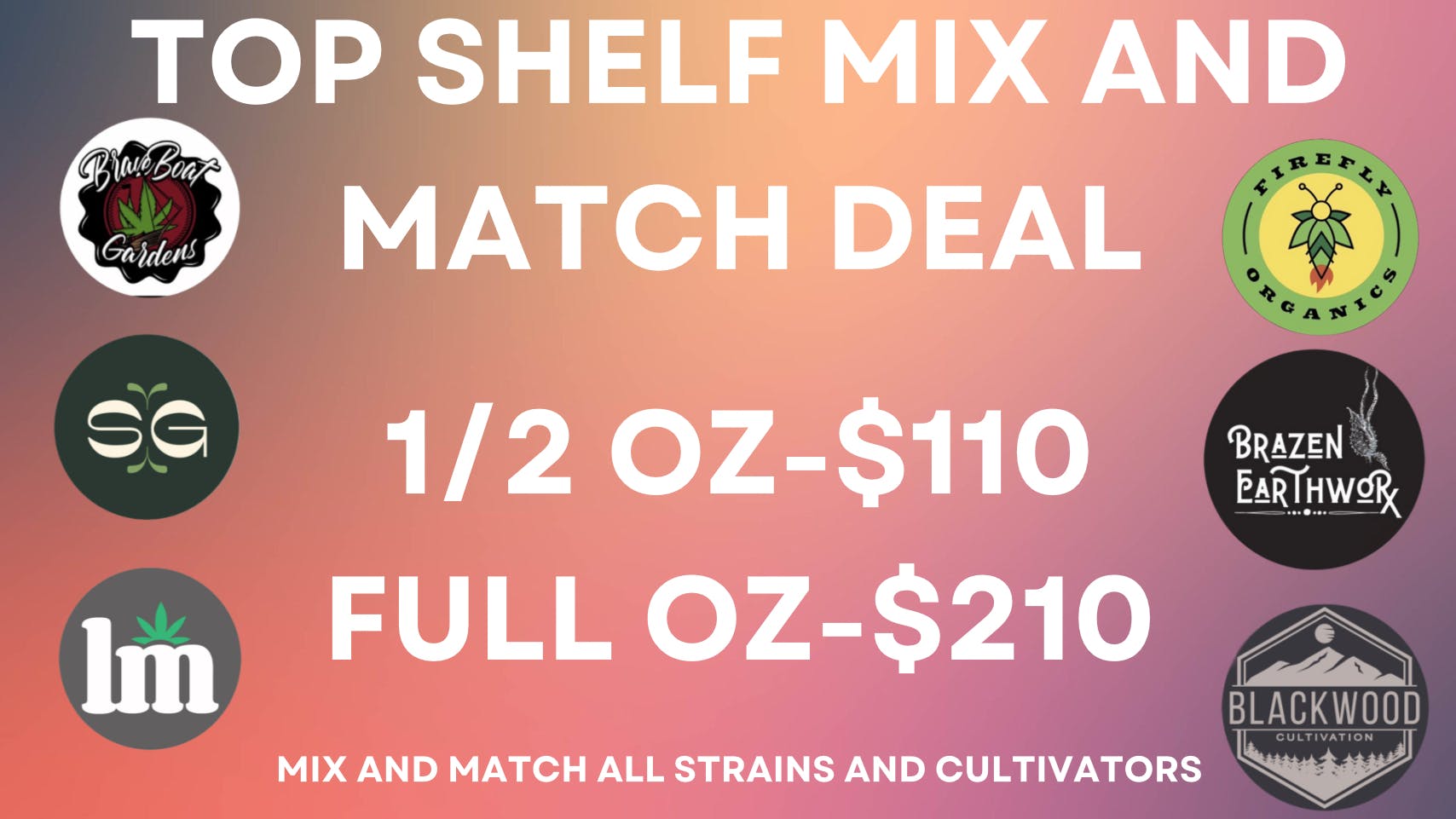 Grove Cannabis Company (Delivery Available) Top shelf mix and match!