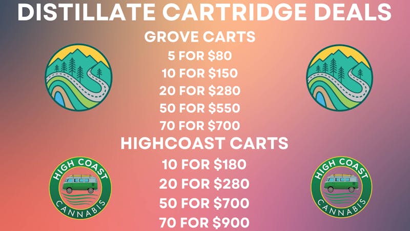 Grove Cannabis Company (Delivery Available) Distillate cartridge deals
