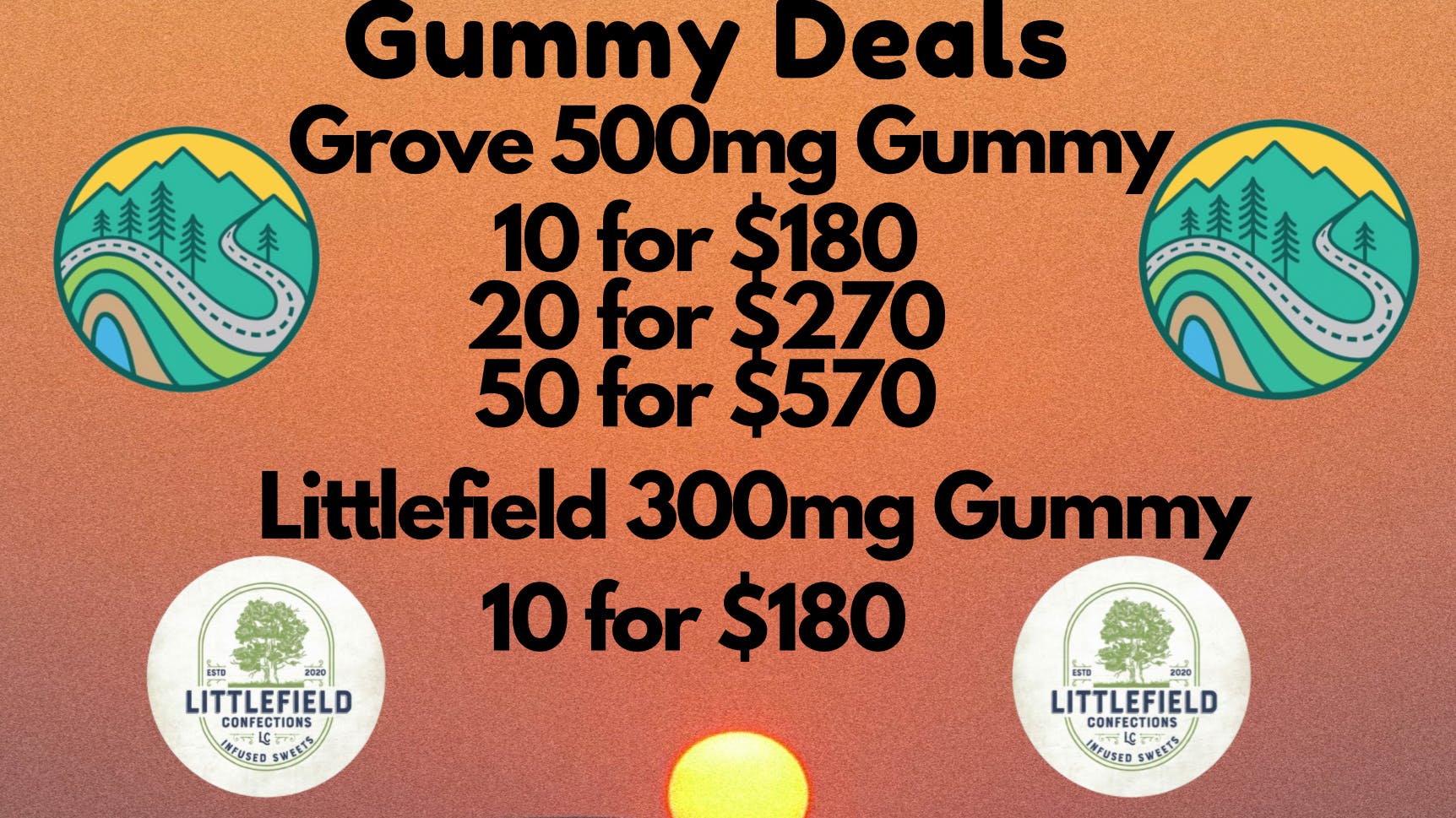 Grove Cannabis Company (Pickup Available) Gummy Deals!!!!
