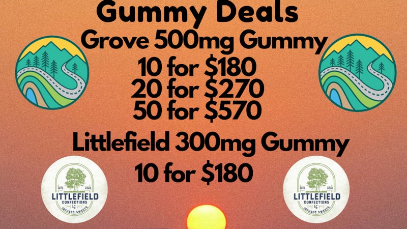 Grove Cannabis Company (Pickup Available) Gummy Deals!!!!