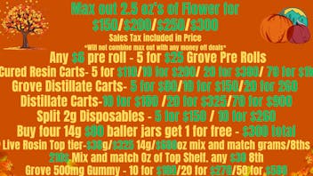 Grove Cannabis Company (Pickup Available) Fall savings, New Deals!