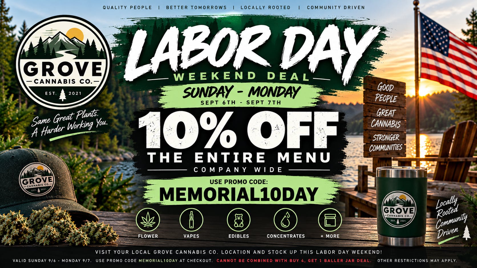 Grove Cannabis Company (Delivery Available) Memorial Day 10% off