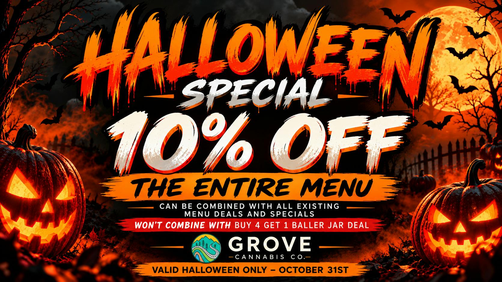 Grove Cannabis Company 10% OFF WILL COMBINE WITH ENTIRE MENU
