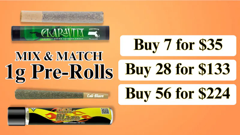 Cape Cod Cannabis Recreational Dispensary 1g Pre-Roll Mix N Match Offer