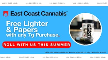 East Coast Cannabis - Lebanon Free Lighter & Papers with 7G Purchase!