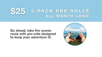 East Coast Cannabis - Eliot $25 Live the Adventure 5-Packs, All Month Long!