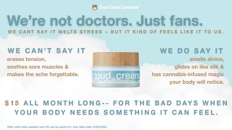 East Coast Cannabis - Eliot $15 Cloud Cream