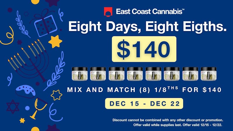East Coast Cannabis - Eliot Eight Days - Eight Eighths - $140