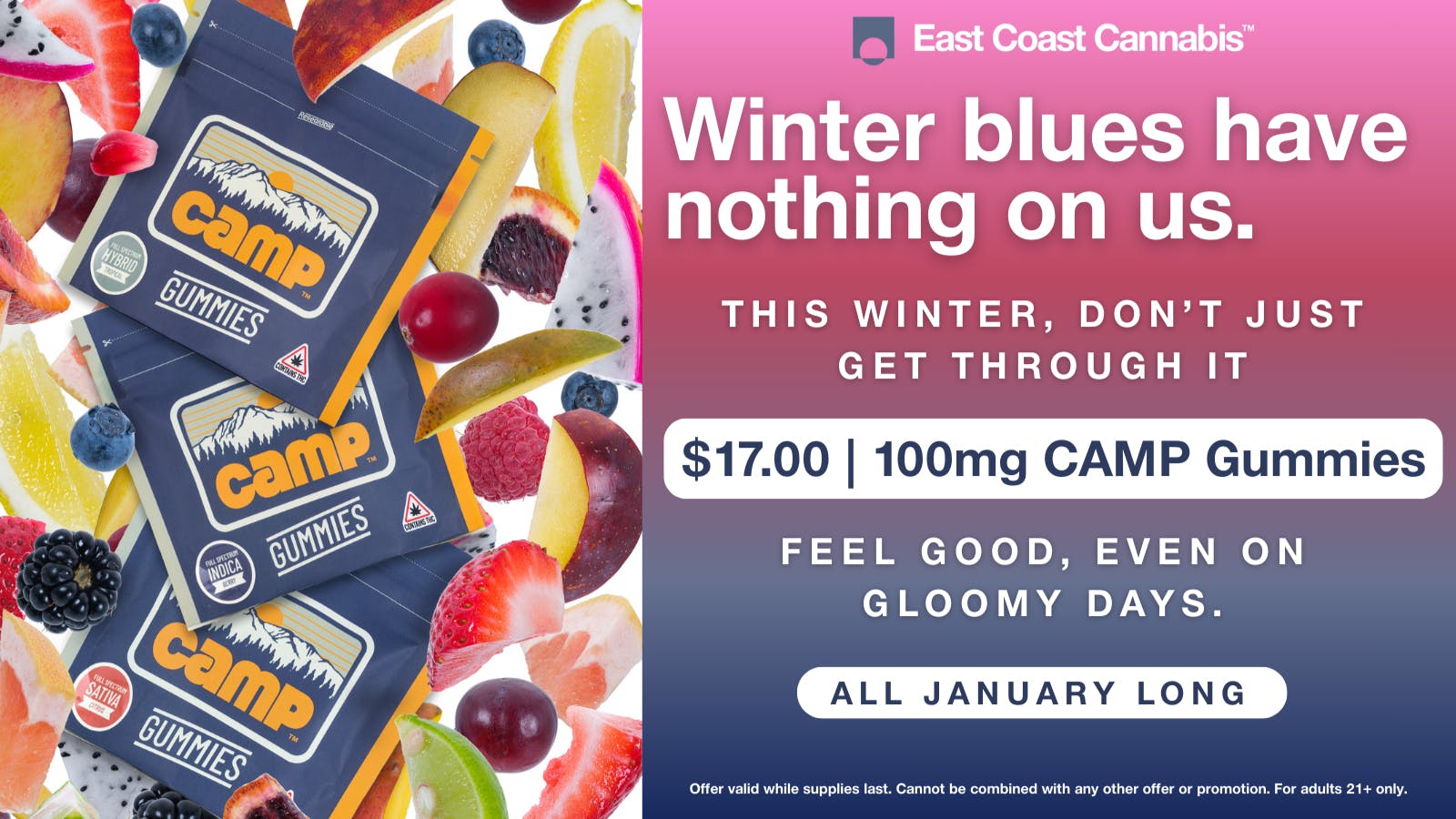 East Coast Cannabis - Lebanon $17 100mg CAMP Gummmies