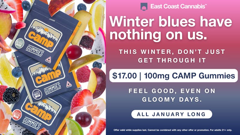 East Coast Cannabis - Eliot $17 100mg CAMP Gummmies