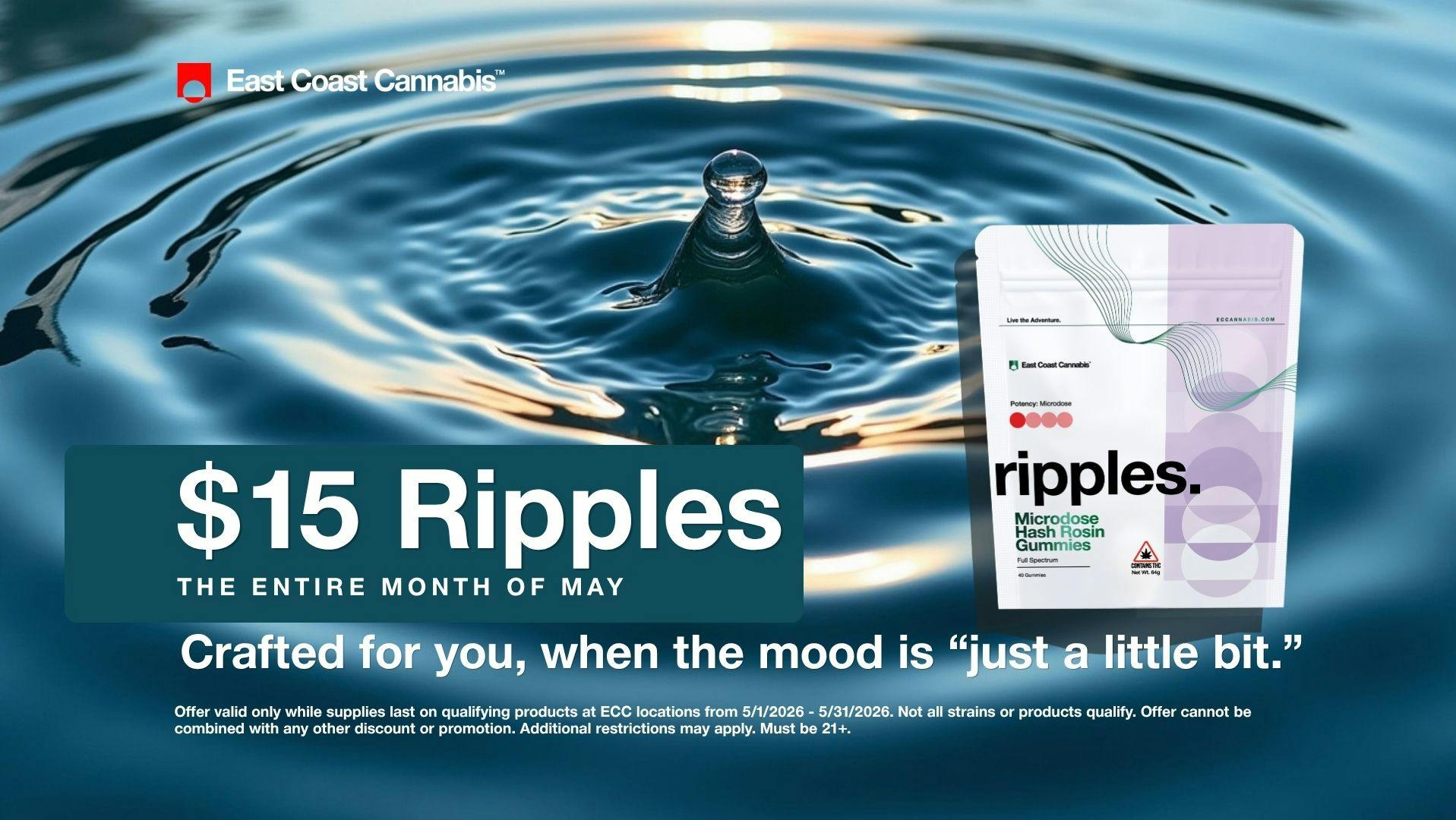 East Coast Cannabis - Lebanon Ripples Gummies for $15 – All May Long