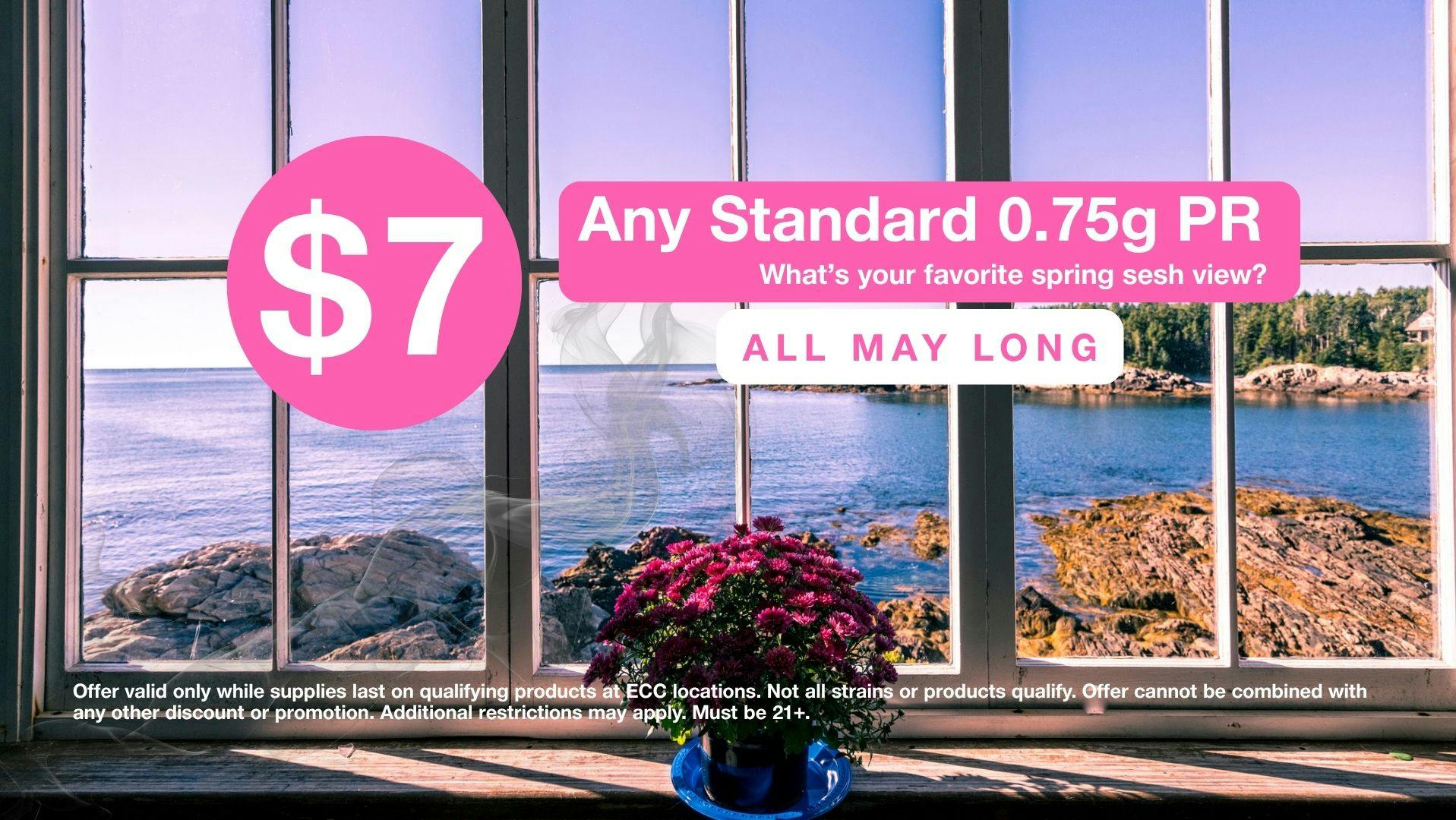 East Coast Cannabis - Lebanon $7 Any Standard 0.75g ECC Pre-Roll – All May Long
