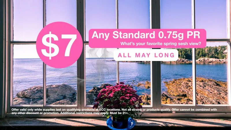 East Coast Cannabis - Eliot $7 Any Standard 0.75g ECC Pre-Roll – All May Long