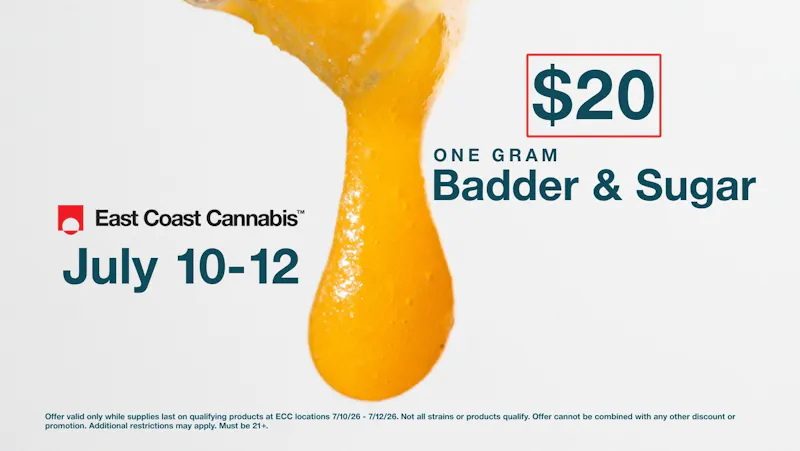 East Coast Cannabis - Lebanon Happy 710 Weekend - $20 1G Badder & Sugar