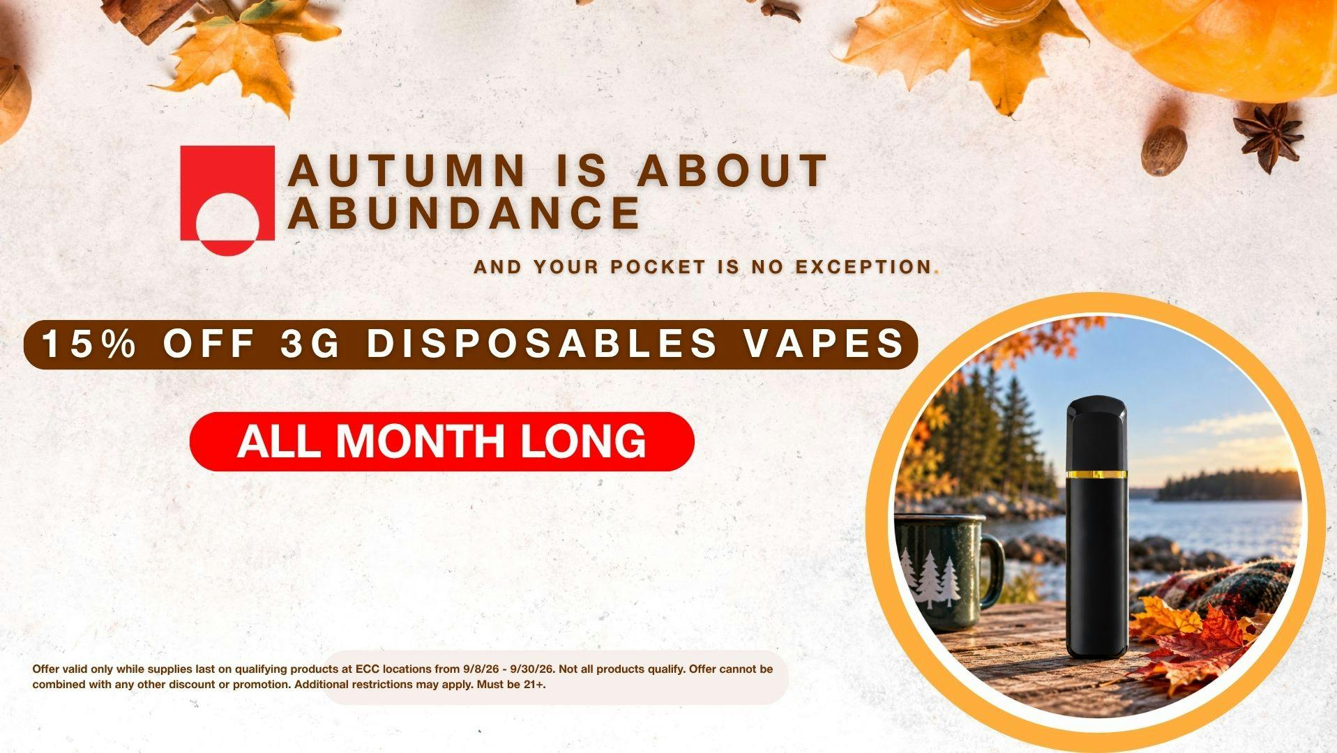 East Coast Cannabis - Eliot 15% Off 3G Disposable Carts