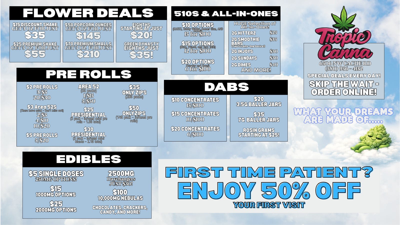 Tropic Canna West 50% OFF NEW PATIENTS!