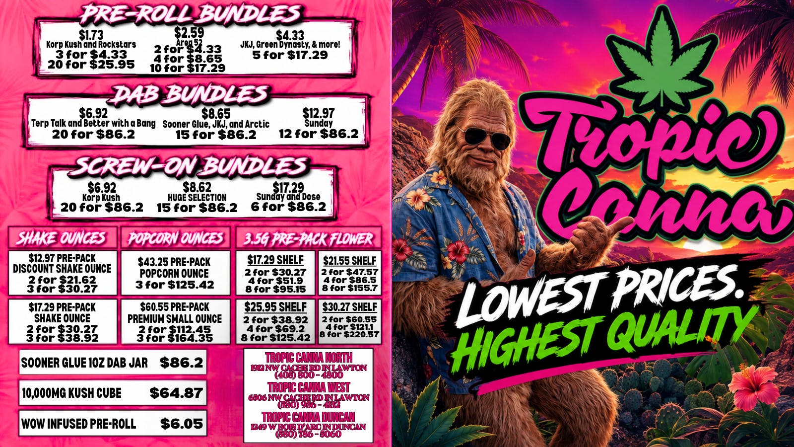 Tropic Canna - Duncan 5 for $175 Dimes!