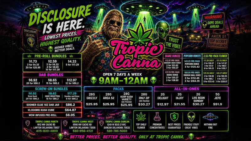 Tropic Canna - Lawton 3 Ounces of Shake for $30.17