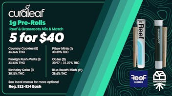 Curaleaf - Tampa Mix & Match 1g Pre-Rolls - Get 5 for $40