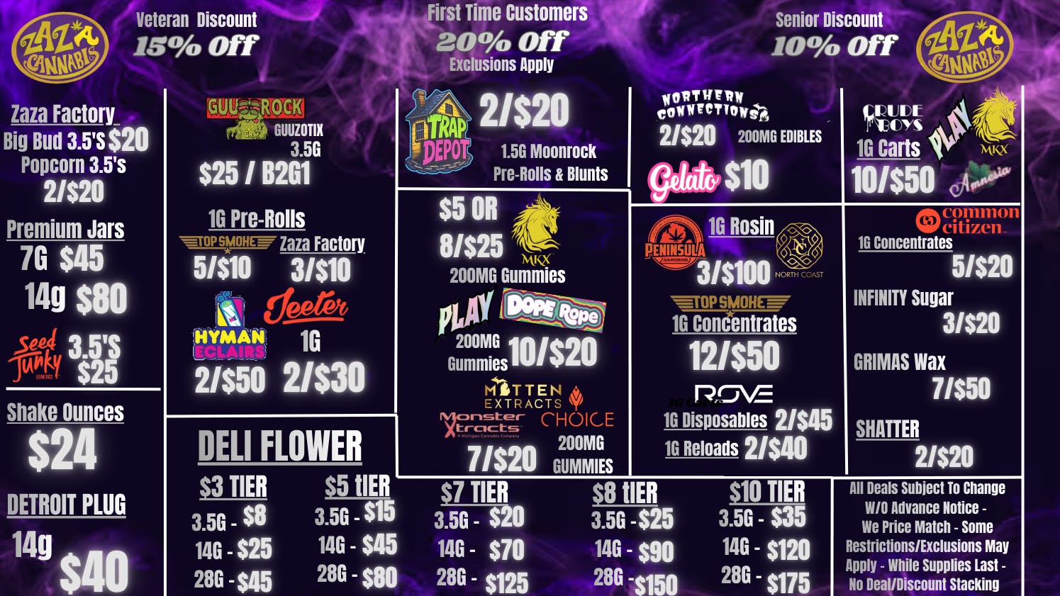 Zaza Cannabis Co High Quality, Low Prices- Best Deals In Detroit!!