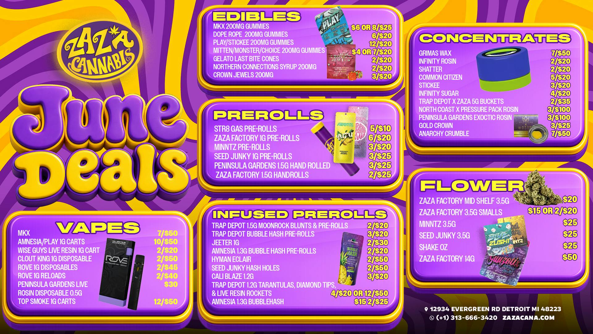 Zaza Cannabis Co Zaza June Deals: Vapes, Flower & Edibles All Month