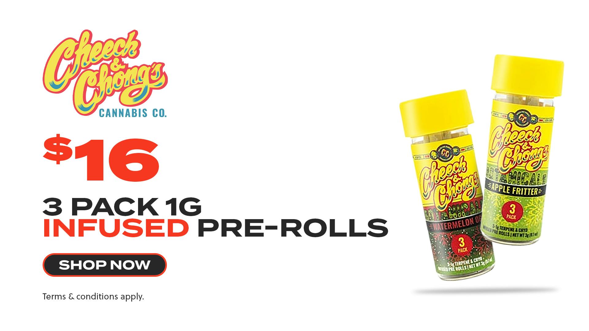 JARS Cannabis - East Tucson Cheech & Chong - $16 Infused Preroll 3 Pack
