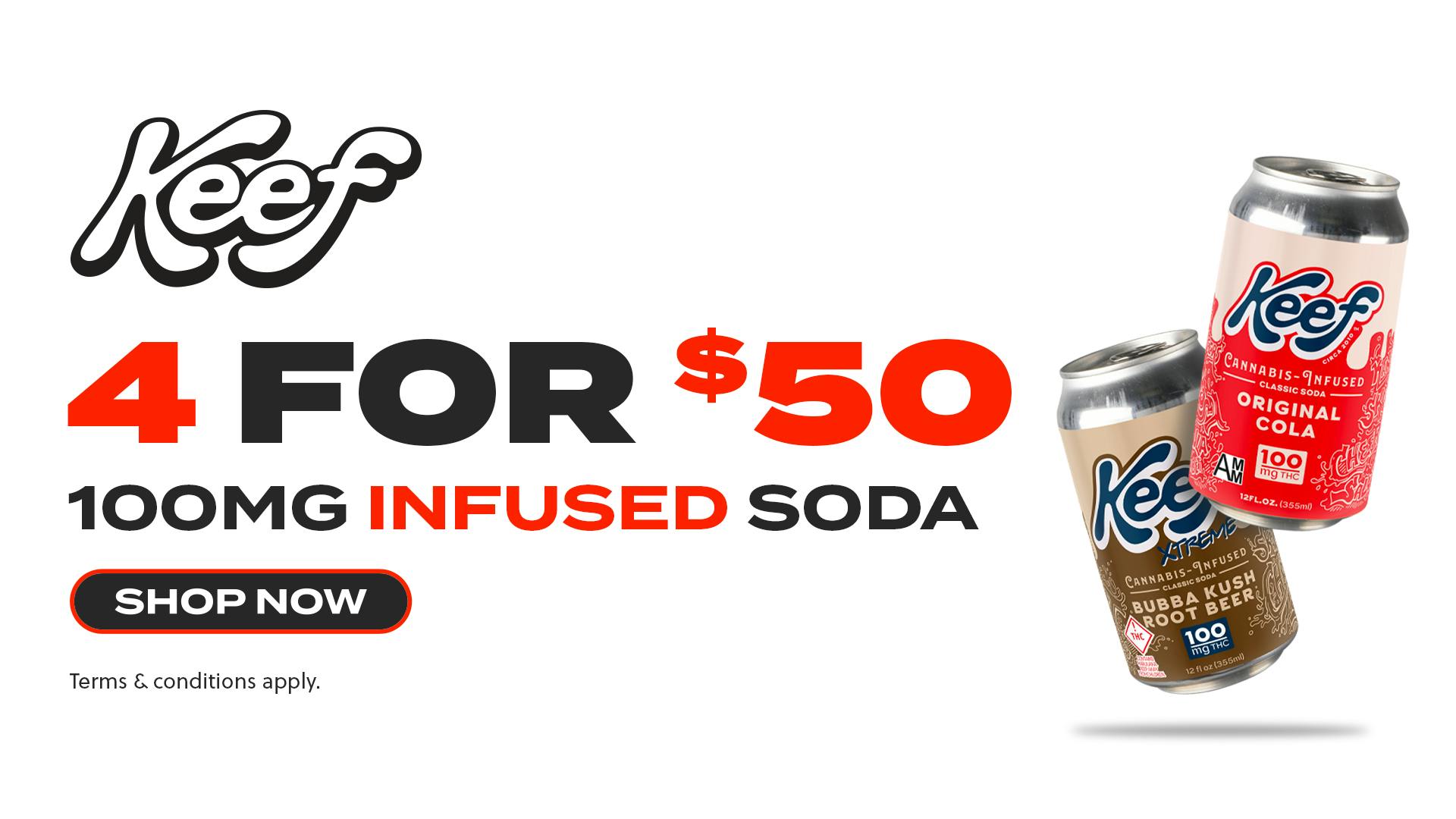 JARS Cannabis - East Tucson Keef - 4 for $50 100mg Sodas